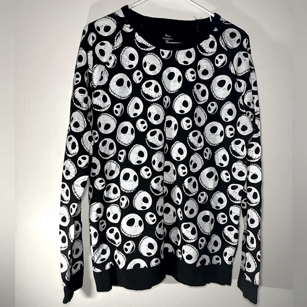 Disney The Nightmare Before Christmas Jack Skellington Pullover Sweatshirt Sz L